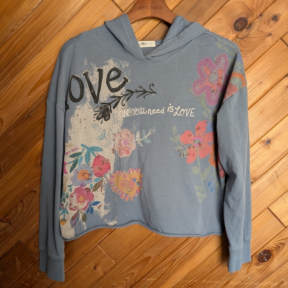 NATURAL LIFE Tops - Natural Life Cropped Hoodie Size Small